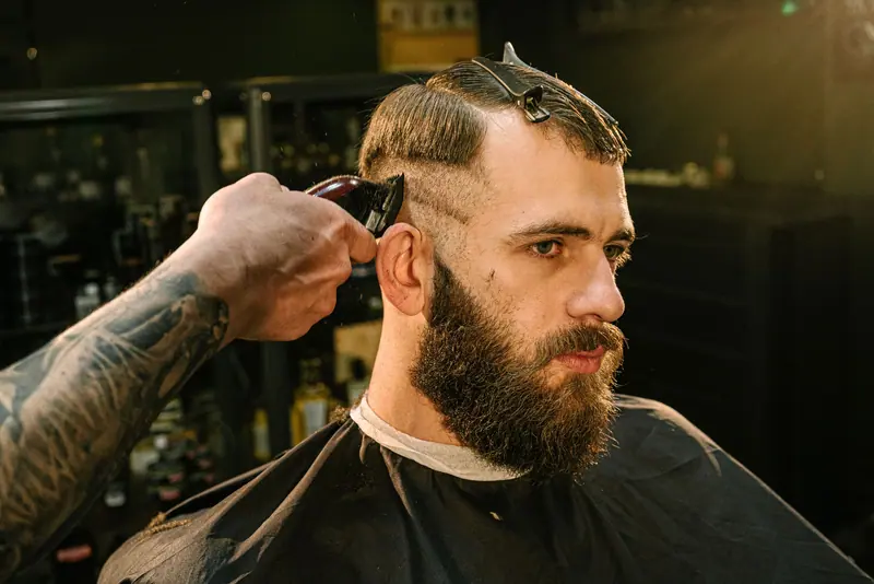 Clipper work on a full beard
