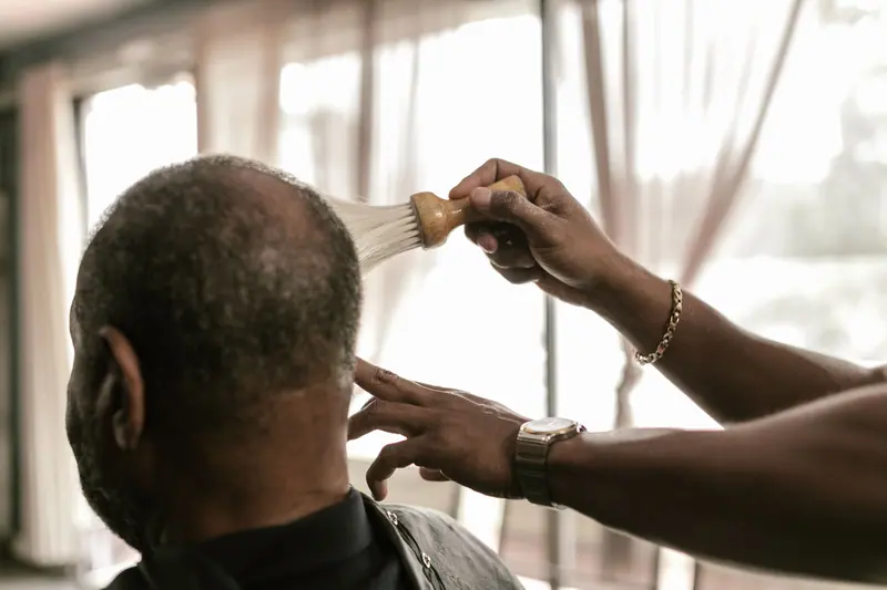 Brushing a fresh cut