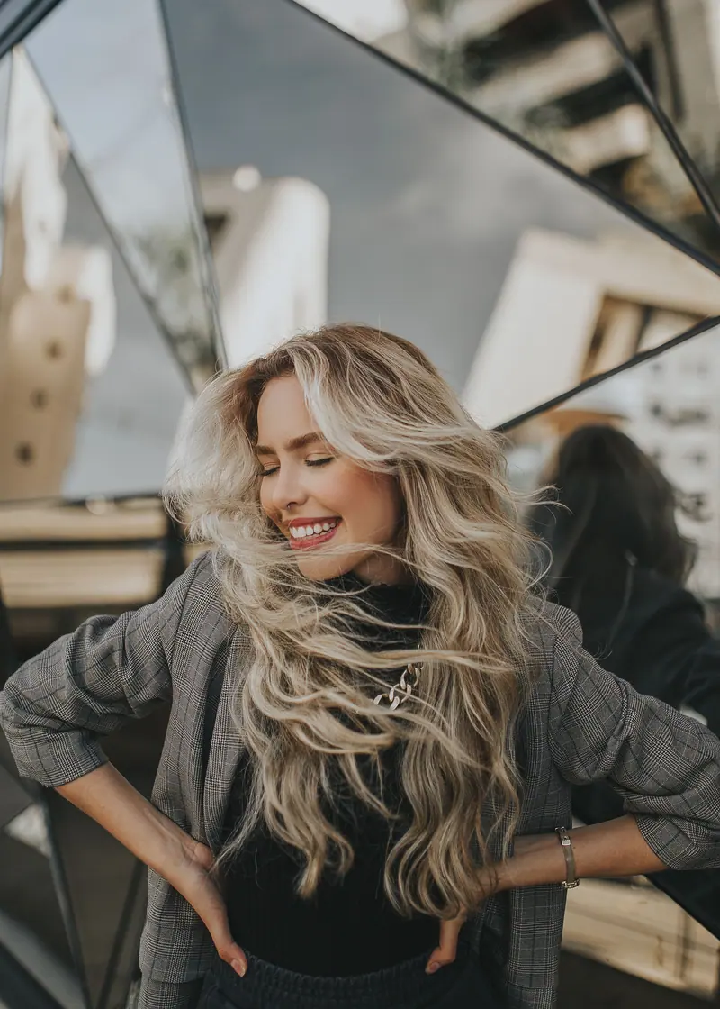 Windswept blonde waves