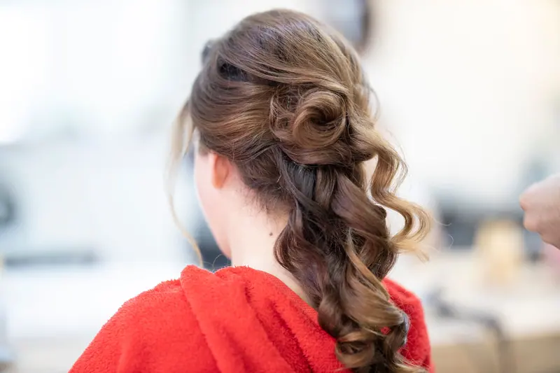 Pinning a sleek chignon