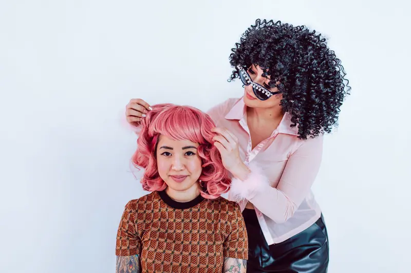 Glam squad styling session