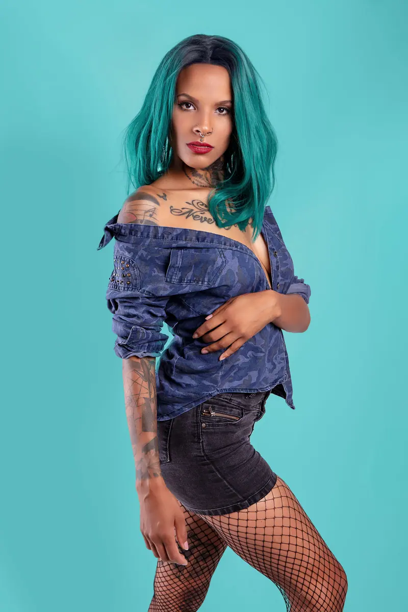 Long teal waves