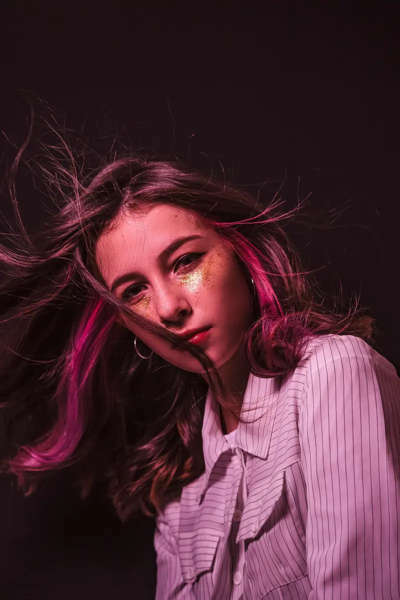 Pink-tinted waves in motion
